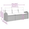 vidaXL Gartensofa-set Grau Poly-Rattan