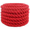 vidaXL Baumwollseil 50 mm 5 m Rot 100% Baumwolle