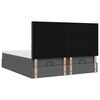 vidaXL Ottoman-Bett mit Matratzen Dunkelgrau 200x200 cm Stoff