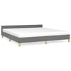 vidaXL Bettgestell ohne Matratze Dunkelgrau 180x200 cm Stoff