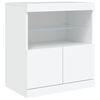 vidaXL Sideboard mit LED-Leuchten Wei&szlig; 142,5x37x67 cm