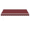vidaXL Markise Manuell mit LED Weinrot 350x250 cm