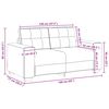 vidaXL Zweisitzer-Sofa Schwarz 120 cm Samt