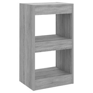 vidaXL B&uuml;cherregal/Raumteiler Grau Sonoma 40x30x72 cm