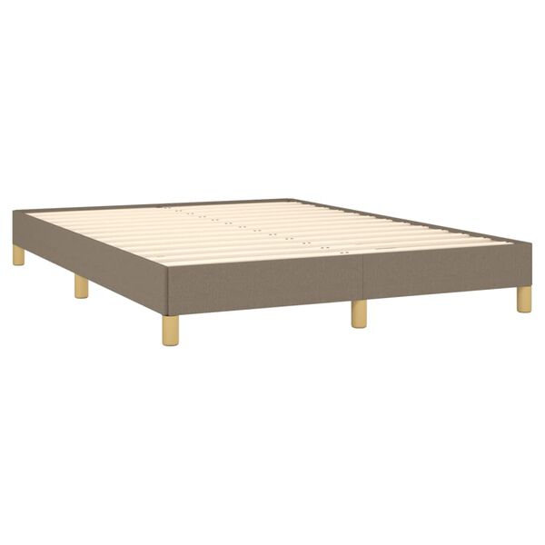 vidaXL Bettgestell ohne Matratze Taupe 160x200 cm Stoff