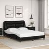 vidaXL Bettgestell ohne Matratze "Hvar" Schwarz 140x200 cm Kunstleder