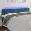 vidaXL LED Kopfteil Dunkelblau 200x5x78/88 cm Samt