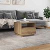 vidaXL Couchtisch mit LED-Leuchten Artisan-Eiche 50x49x40 cm