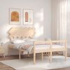 vidaXL Seniorenbett mit Kopfteil 120x200 cm Massivholz