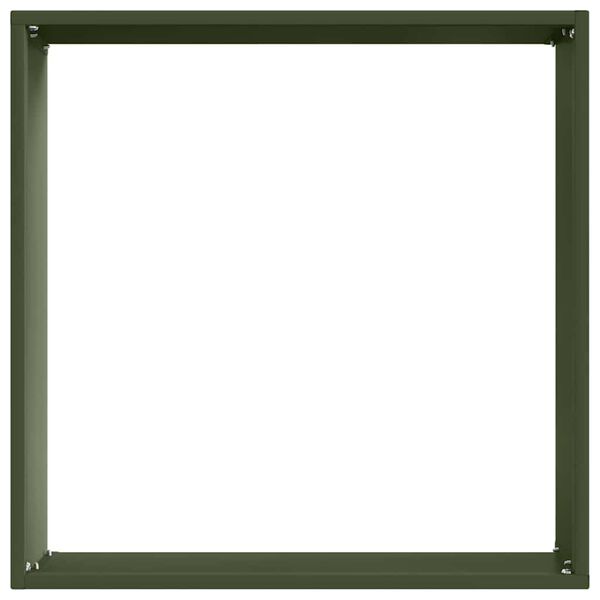 vidaXL Raseneinfassung Olive Gr&uuml;n 40 x 40 x 13 cm Stahl