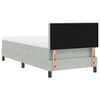 vidaXL Boxspringbett mit Matratze Hellgrau 90 x 200 cm Samt