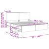vidaXL Bettrahmen mit Schubladen Wei&szlig; 200 x 200 cm Ingenieurs Holz