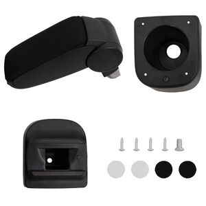 vidaXL Auto-Armlehne f&uuml;r VW Polo 6R/6C (2009&ndash;2017) Schwarz 12x34x(35&ndash;47) cm ABS