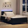 vidaXL Boxspringbett mit Matratze mit LED Schwarz 120 x 200 cm Stoff