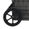 vidaXL Sonnenliege mit R&auml;dern Poly-Rattan Braun
