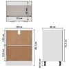 vidaXL Unterschrank Lyon Betongrau 60x46x81,5 cm Holzwerkstoff