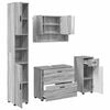 vidaXL Badezimmerm&ouml;bel-Set 4 stk. Graues Sonoma 35 x 30 x 192 cm