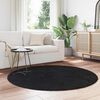 vidaXL Teppich Shaggy Hochflor NAVARRA Schwarz 160x160 cm Polyester