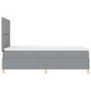 vidaXL Boxspringbett mit Matratze Hellgrau 120 x 190 cm Stoff