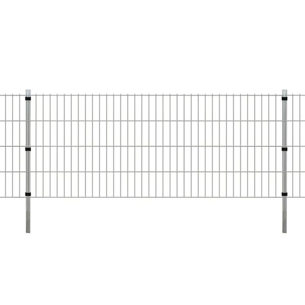 vidaXL Zaunpfosten 10 Stk. Silbern 130 cm Verzinkter Stahl