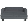 vidaXL Kindersofa mit Hocker Dunkelgrau 100x50x30 cm Samt