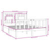 vidaXL Massivholzbett Wei&szlig; 135x190 cm