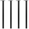 4x höhenverstellbares Tischbein Schwarz 1100 mm
