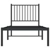 vidaXL Bettgestell mit Kopfteil Metall Schwarz 80x200 cm