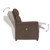vidaXL Massagesessel mit Kissen Braun 70.5 x 96.5 x 95 cm Kunstleder