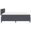 vidaXL Boxspringbett Dunkelgrau und Wei&szlig; 180 x 200 cm Cordstoff
