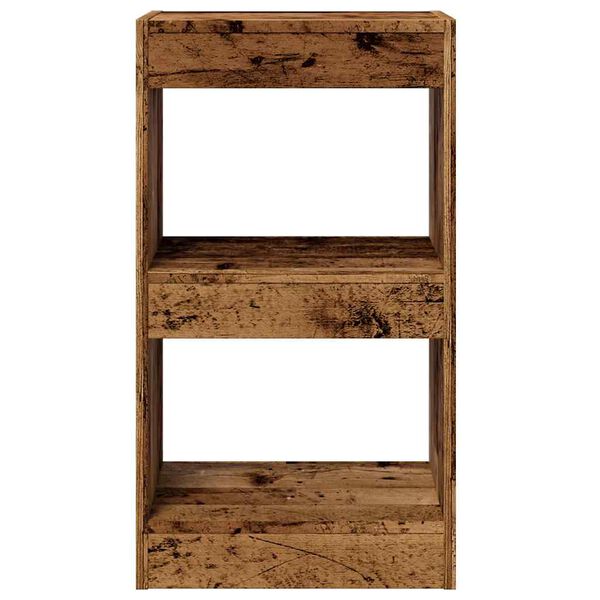 vidaXL B&uuml;cherregal/Raumteiler Altholz-Optik 40x30x72 cm