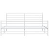 vidaXL Bettgestell mit Kopf- und Fußteil Metall Weiß 180x200 cm