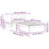 vidaXL Bettrahmen Wachsbraun 90 x 190 cm Massives Kiefernholz
