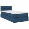 vidaXL Aufbewahrungsbett mit Matratze Blau 90 x 200 cm Holzwerkstoff