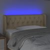 vidaXL LED Kopfteil Creme 93x16x78/88 cm Stoff