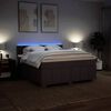 vidaXL Boxspringbett mit Matratze Dunkelbraun 180x200 cm Stoff