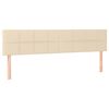 vidaXL Boxspringbett mit Matratze & LED Creme 160x200 cm Stoff