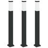 vidaXL Pollerleuchten 3 St&uuml;ck 80 cm Schwarz IP44