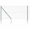 vidaXL Maschendrahtzaun mit Stacheln 10 x 1 m PVC-beschichteter Stahl