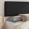 vidaXL Bettgestell mit gepolstertem Kopfteil Schwarz 180 x 200 cm