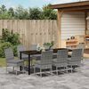 vidaXL Garten Essgruppe 9 pcs Grau Pulverbeschichteter Stahl