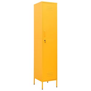 vidaXL Schlie&szlig;fachschrank Senfgelb 35x46x180 cm Stahl