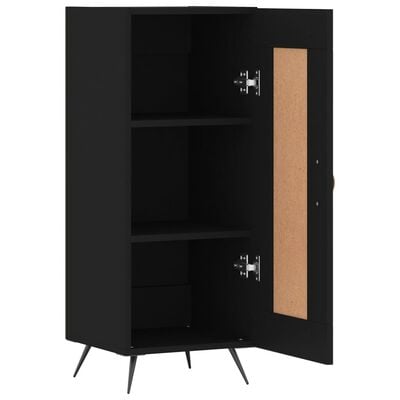 vidaXL Sideboard Schwarz 34,5x34x90 cm Holzwerkstoff