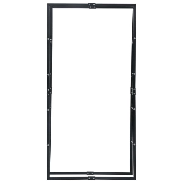 vidaXL Brennholzregal Schwarz 100&times;25&times;200 cm Stahl