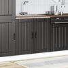 vidaXL Sp&uuml;lenunterschrank Lucca Schwarz Holzwerkstoff