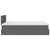 vidaXL Ottoman-Bett mit Matratze Dunkelgrau 120x200 cm Stoff