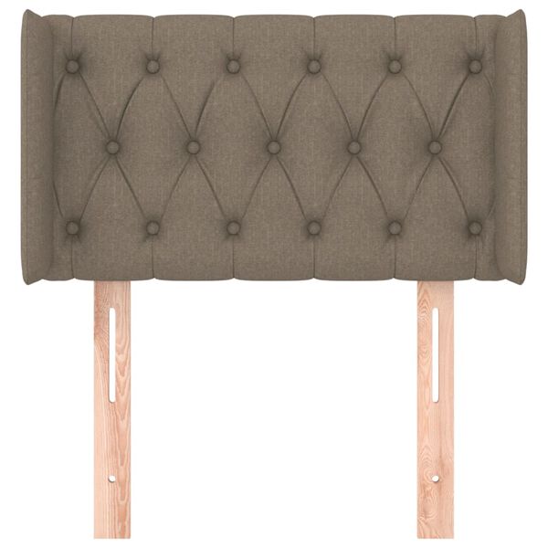 vidaXL Kopfteil mit Ohren Taupe 83x16x78/88 cm Stoff