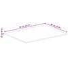 vidaXL Tischplatte 90x60x1,5 cm Rechteckig Raues Massivholz Mango
