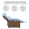 vidaXL Massagesessel mit Aufstehhilfe Braun Stoff