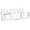 vidaXL Relaxsofa 4-Sitzer mit Getr&auml;nkehaltern Schwarz
